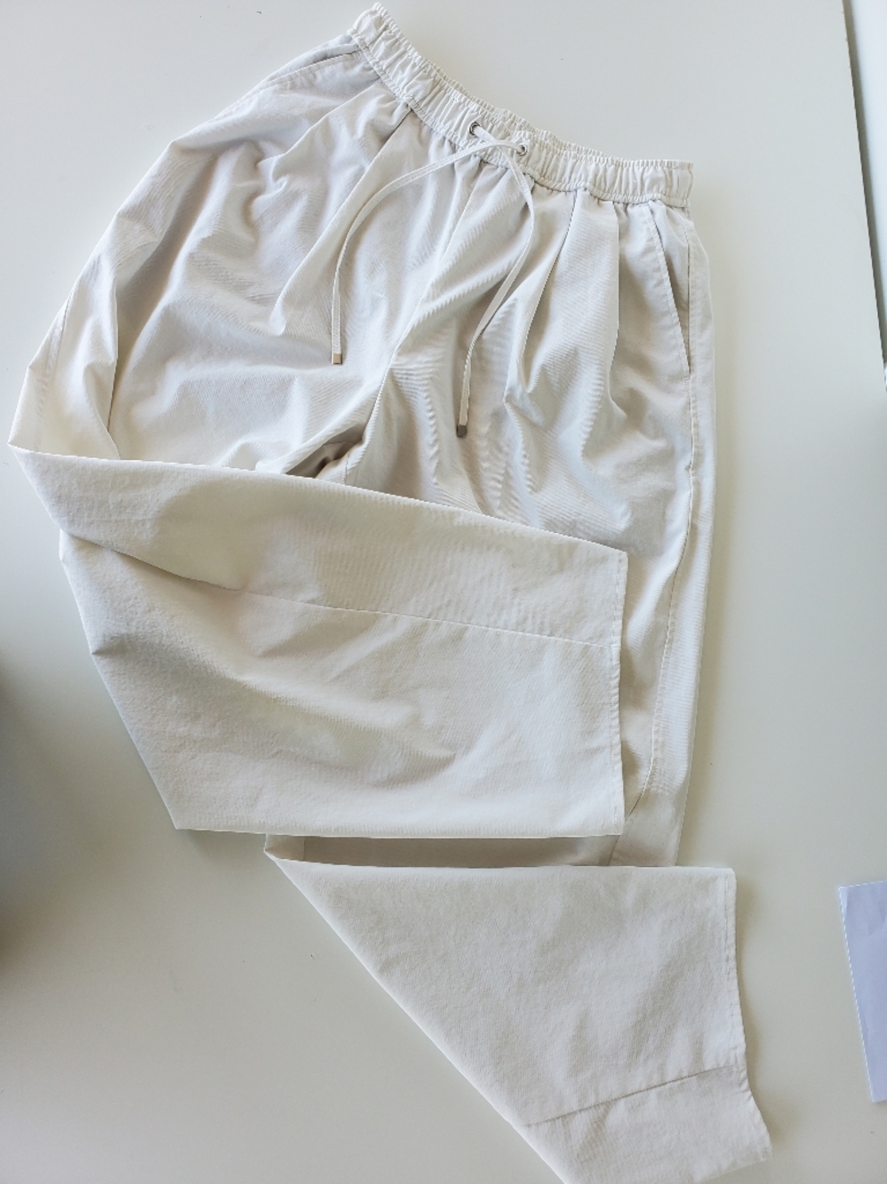 Gu Japan Small cargo Pants Oversized White High Waisted Casual Baggy Trousers